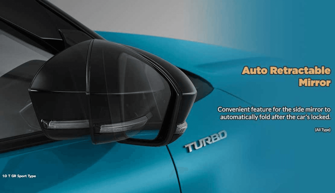 kaca spion toyota raize